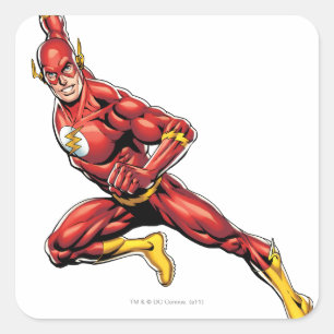 Pegatina Cuadrada El Flash Lunging