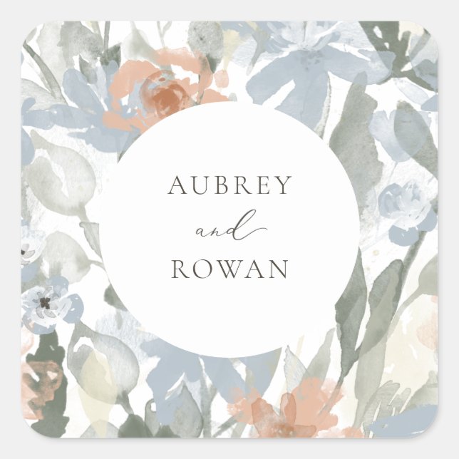 Pegatina Cuadrada El florecimiento de los jardines (Anverso)