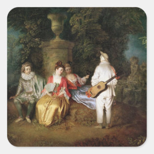 Pegatina Cuadrada El Foursome, c.1713