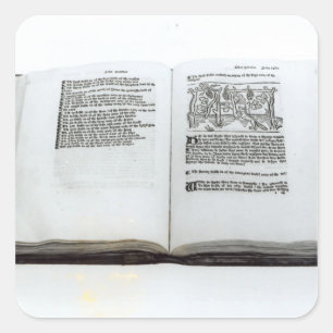 Pegatina Cuadrada El Fox y las uvas