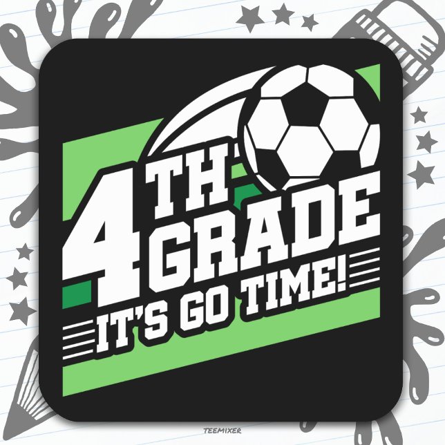 Pegatina Cuadrada El fútbol de 4º grado vuelve al colegio por primer (Subido por el creador)