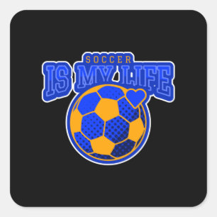 Pegatina Cuadrada El fútbol es mi vida