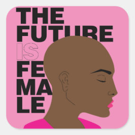 Pegatina Cuadrada El futuro es femenino