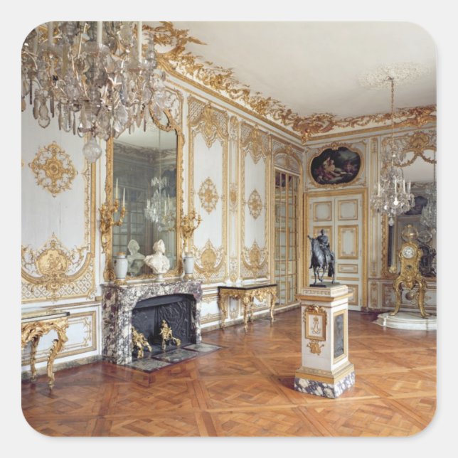 Pegatina Cuadrada El Gabinete de la Pendule (Anverso)