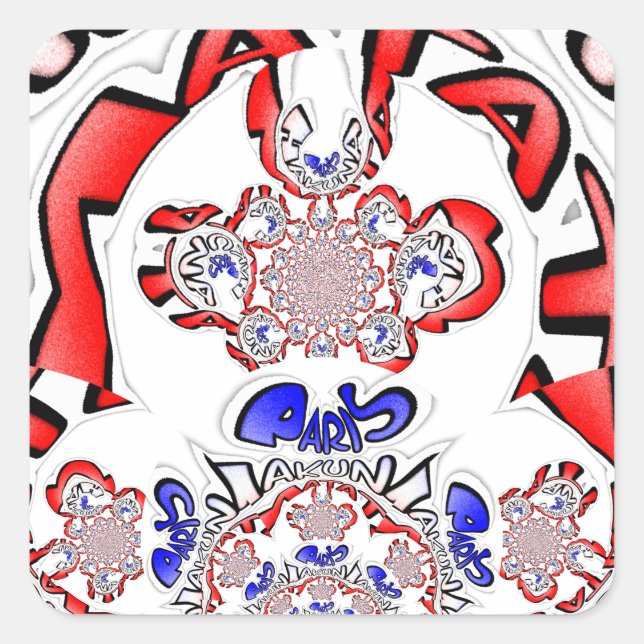 Pegatina Cuadrada El giro francés Hakuna Matata: Una mezcla cultural (Anverso)