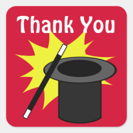 Pegatina Cuadrada El Gorra de Magic Me