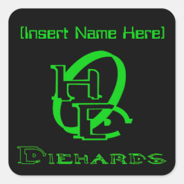 Pegatina Cuadrada El gráfico del videojugador de los recalcitrantes