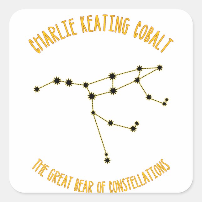 Pegatina Cuadrada El gran oso (Anverso)