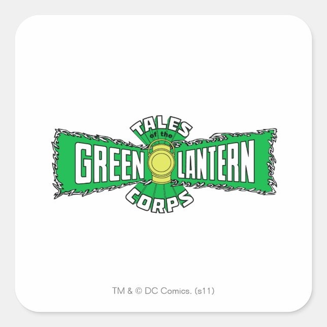 Pegatina Cuadrada El Green Lantern Corps - Logo Verde (Anverso)