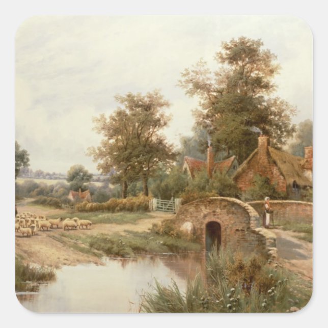 Pegatina Cuadrada El Hechizo Oveja (Anverso)