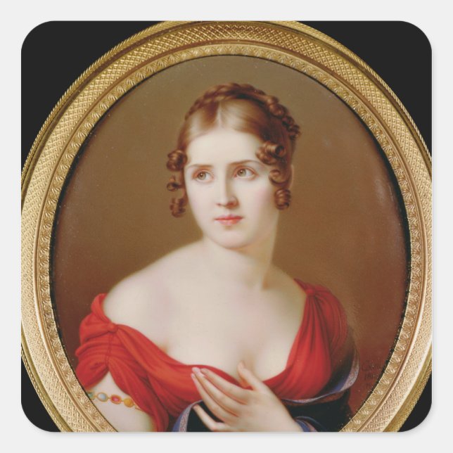 Pegatina Cuadrada El hermoso griego (Anverso)