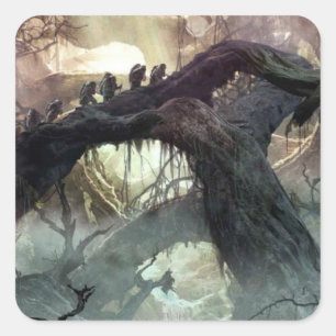 Pegatina Cuadrada EL HOBBIT : DESOLACIÓN DEL Concepto SMAUG™ Art 2