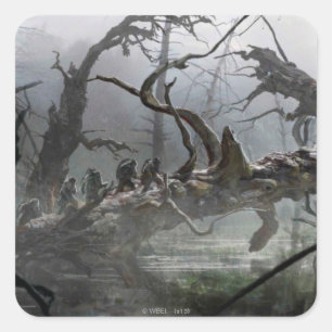 Pegatina Cuadrada EL HOBBIT : DESOLACIÓN DEL Concepto SMAUG™ Art. 4