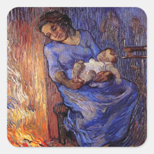 Pegatina Cuadrada El hombre está en el mar de Vincent van Gogh