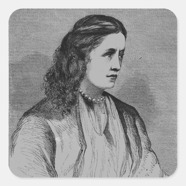 Pegatina Cuadrada El Honorable. Sra. Yelverton (Anverso)