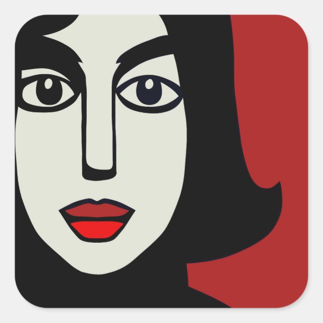 Pegatina Cuadrada El intelectual (Anverso)