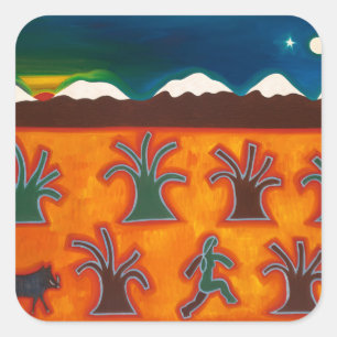 Pegatina Cuadrada EL Invierno 2010 del en del Los Olivos