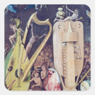 Pegatina Cuadrada El Jardín de las Delicias Terrestres