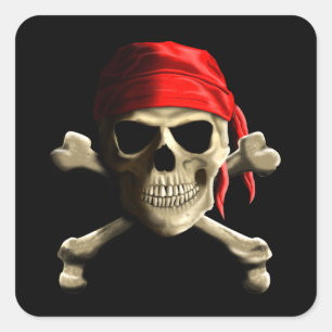 Pegatina Cuadrada El Jolly Roger