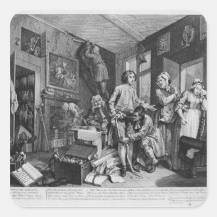 Pegatina Cuadrada El joven heredero se postula de