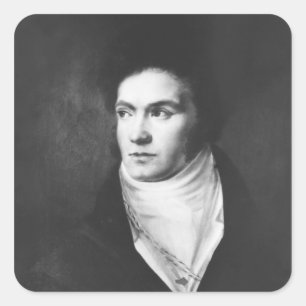 Pegatina Cuadrada El joven Ludwig van Beethoven 1806