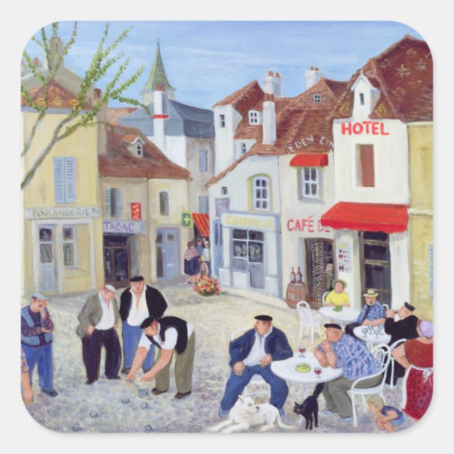 Pegatina Cuadrada El juego Borgoña (Anverso)