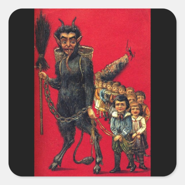 Pegatina Cuadrada El Krampus (Anverso)