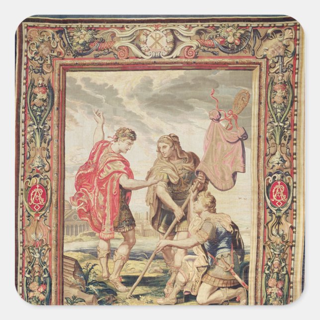 Pegatina Cuadrada El Labarum, antes de 1663 (Anverso)