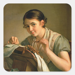 Pegatina Cuadrada El Lacemaker, 1823