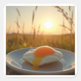 Pegatina Cuadrada El lado soleado hacia arriba