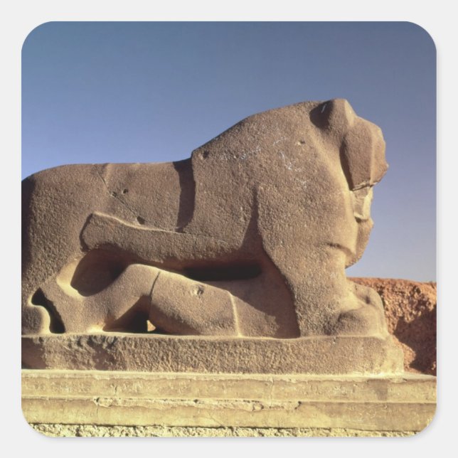 Pegatina Cuadrada El León de Babilonia (Anverso)