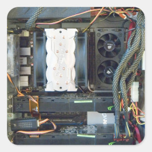 Pegatina Cuadrada El lienzo informático