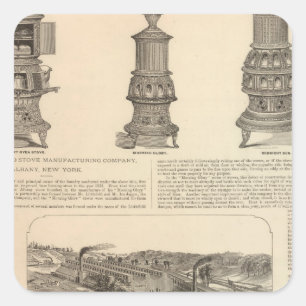 Pegatina Cuadrada El Littlefield Stove Manufacturing Company