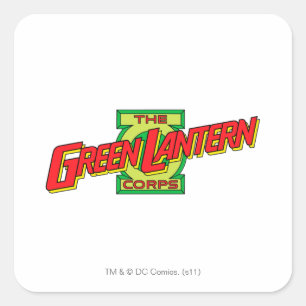 Pegatina Cuadrada El logotipo del cuerpo de la linterna de Gren