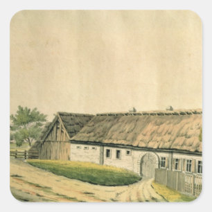 Pegatina Cuadrada El lugar de nacimiento de Franz Joseph Haydn