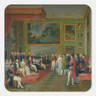 Pegatina Cuadrada El matrimonio de Eugene de Beauharnais