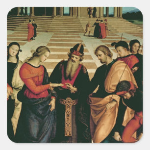 Pegatina Cuadrada El matrimonio de la Virgen, 1504