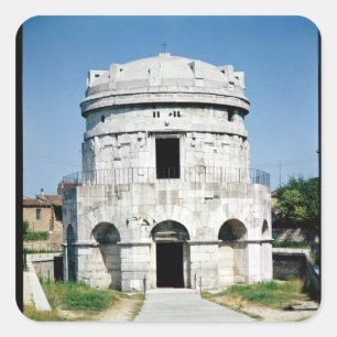 Pegatina Cuadrada El mausoleo de Theodoric