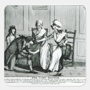 Pegatina Cuadrada El médico del maíz, 1793