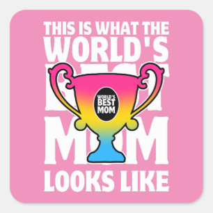 Pegatina Cuadrada El mejor color de la bandera pansexual del mundo d