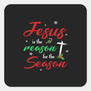 Pegatina Cuadrada El Mejor Jesús Es Para El Día De Navidades De Temp