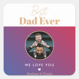 Pegatina Cuadrada El mejor padre de la historia