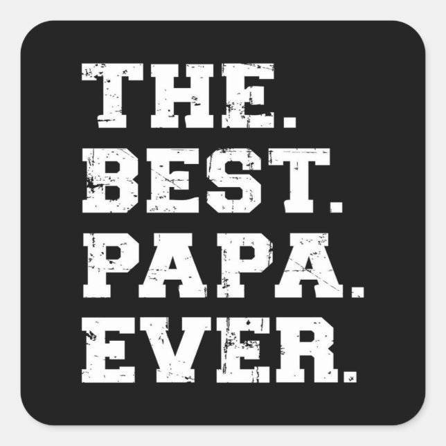 Pegatina Cuadrada El mejor papá de la historia (Anverso)