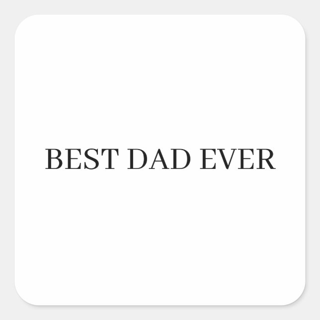Pegatina Cuadrada El mejor papá del día del padre (Anverso)