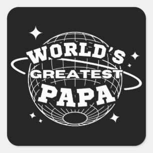 Pegatina Cuadrada El mejor papá del mundo
