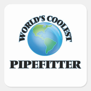 Pegatina Cuadrada El mejor Pipefitter del mundo
