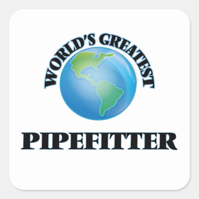 Pegatina Cuadrada El mejor pipefitter del mundo (Anverso)