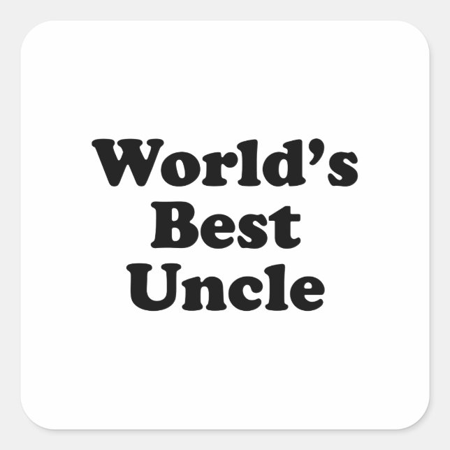 Pegatina Cuadrada El mejor tío del mundo (Anverso)