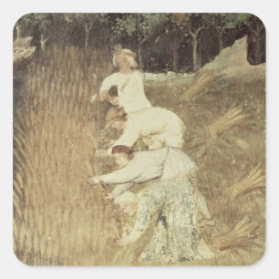 Pegatina Cuadrada El mes de agosto