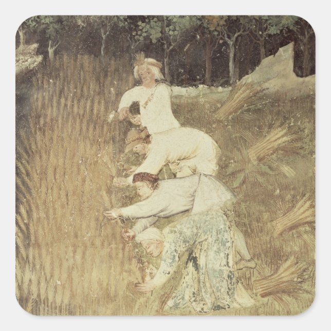 Pegatina Cuadrada El mes de agosto (Anverso)